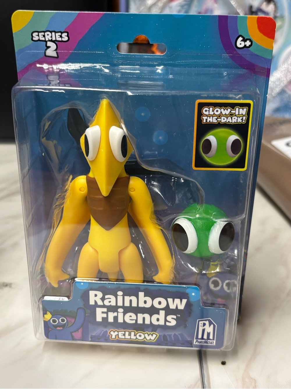 RAINBOW FRIENDS YELLOW SERIES 2 GLOW IN THE DARK 5" FIGURE